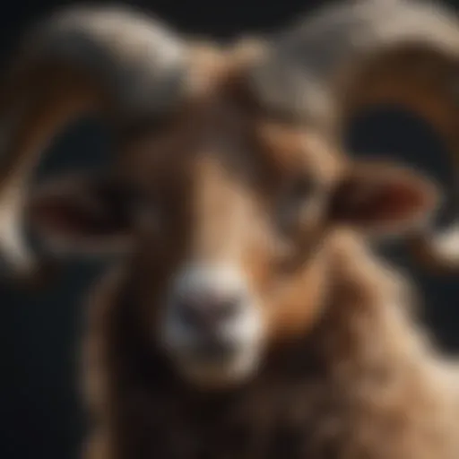 Symbol of Aries representing strength and determination