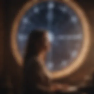 Integrating Astrology into Daily Reflection A person reflecting on astrological data while journaling