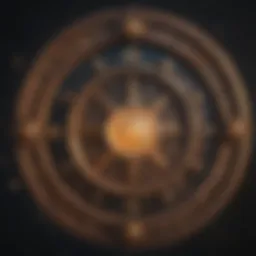 Astrology chart with celestial symbols