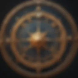 Illustration of zodiac signs in a celestial arrangement