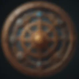 Zodiac wheel depicting astrological signs and their symbols