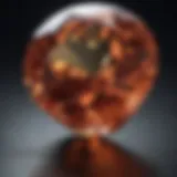 Close-up of August birthstone showcasing its intricate facets