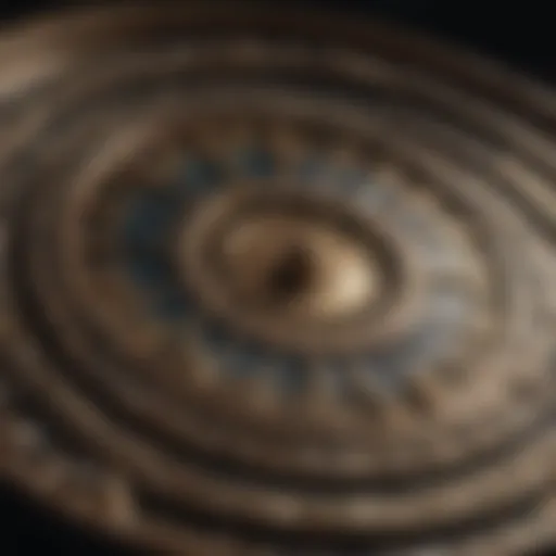 Astrological chart with celestial symbols