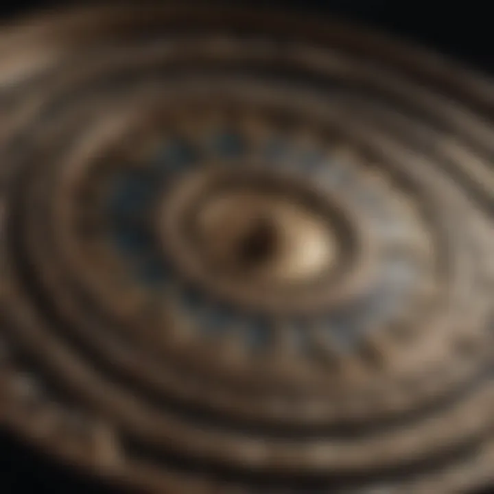 Astrological chart with celestial symbols