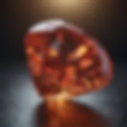 A stunning close-up of the July birthstone showcasing its vibrant colors and unique facets.