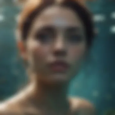 A serene underwater scene symbolizing the emotional depth of Pisces