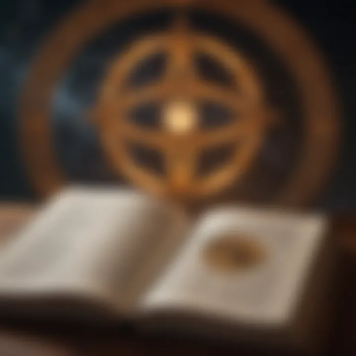 An open Bible with astrological symbols superimposed, symbolizing the fusion of faith and astrology.