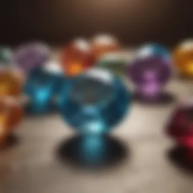 Properties and Meanings of Birthstones Visual chart showcasing the meanings and properties of different semi-precious birthstones.