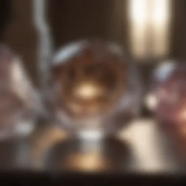 Meditative Crystal Setting A serene setting with crystals placed around a meditative space, promoting tranquility and mindfulness.