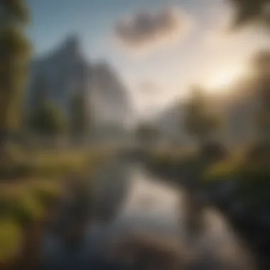 Serene Landscape for Emotional Well-being A serene landscape reflecting emotional well-being