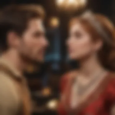 A couple discussing compatibility based on astrological signs
