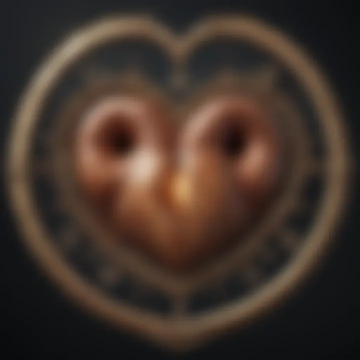 Astrology-themed design showing zodiac signs in a heart shape