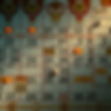 Calendar with highlighted auspicious dates