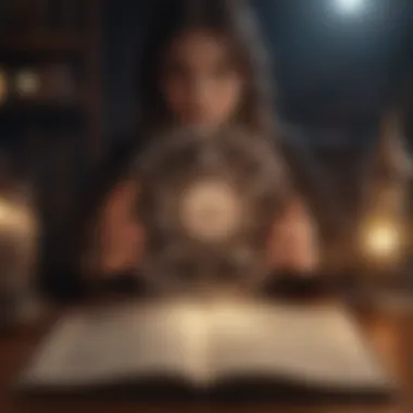 Exploring Psychic Phenomena Through Symbols An open book with symbolic illustrations representing psychic phenomena.