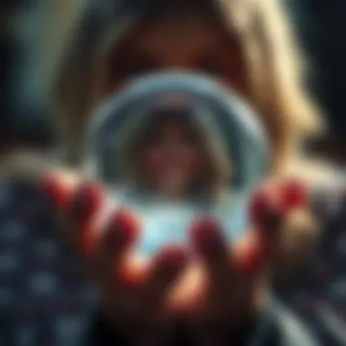 A mystical crystal ball reflecting light