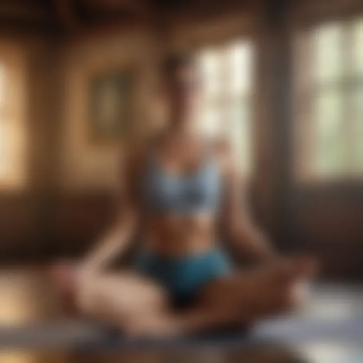 A serene Ashtanga Yoga practitioner in a tranquil setting