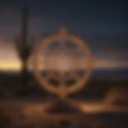 Astrological symbols overlaying a California landscape