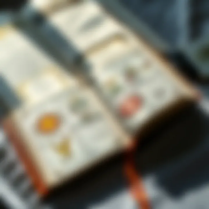 Understanding Tarot Interpretations An open tarot book with notes and interpretations