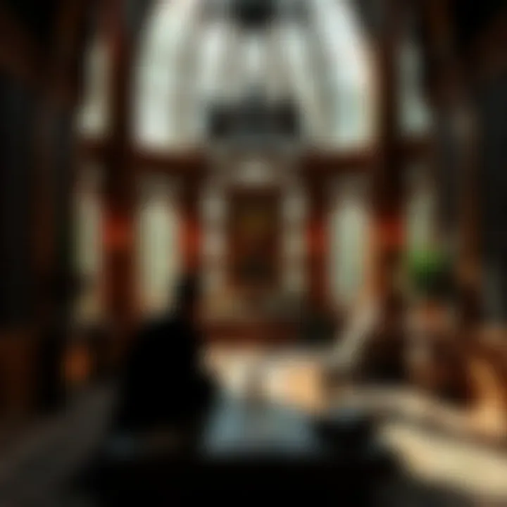 A Sanctuary for Tarot Reflection A serene setting for personal reflection using tarot