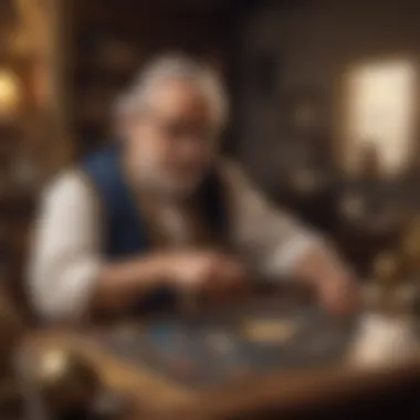 The Astrologer's Insight A stock market astrologer analyzing planetary positions