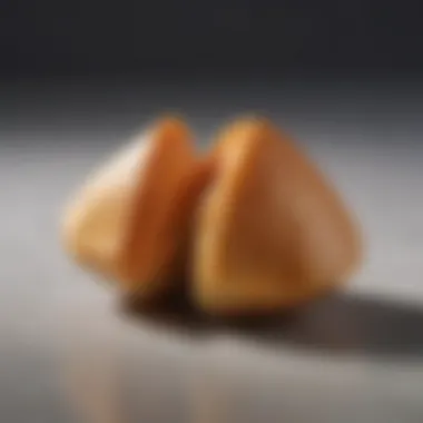 A close-up of a fortune cookie with a slip of paper inside, representing the blend of tradition and curiosity.