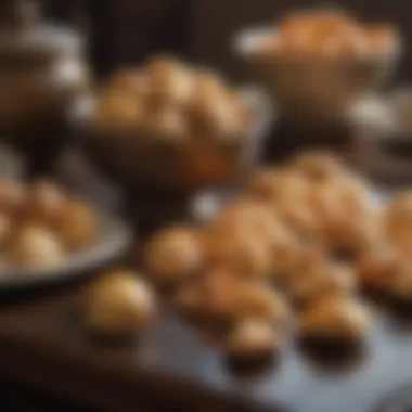 A diverse array of fortune cookies displayed on a table, showcasing local variations and flavors.