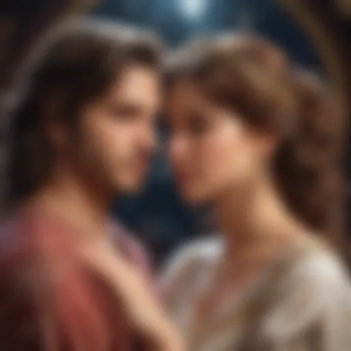 Astrological chart depicting compatibility between partners