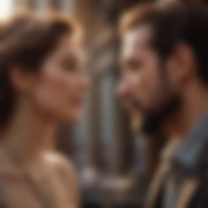 Couple engaging in a harmonious discussion