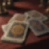 Mystical tarot cards laid out for a reading