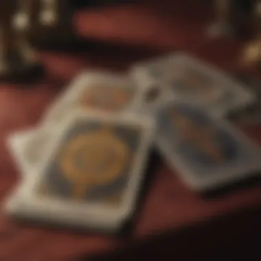 Mystical tarot cards laid out for a reading