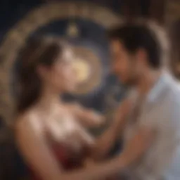 Astrological chart depicting relationship dynamics