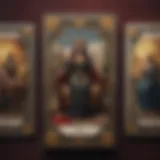 A beautifully illustrated tarot card spread showcasing various archetypes.