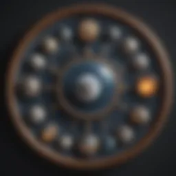 Astrological chart depicting the twelve houses with a full moon