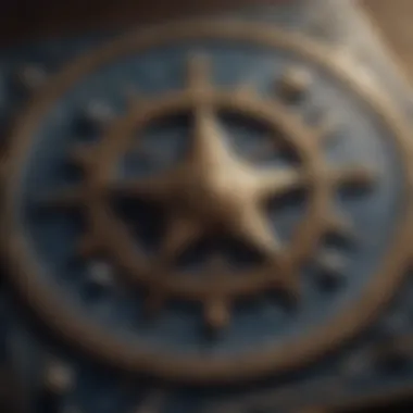 An intricate close-up of a future teller card depicting astrological symbols.