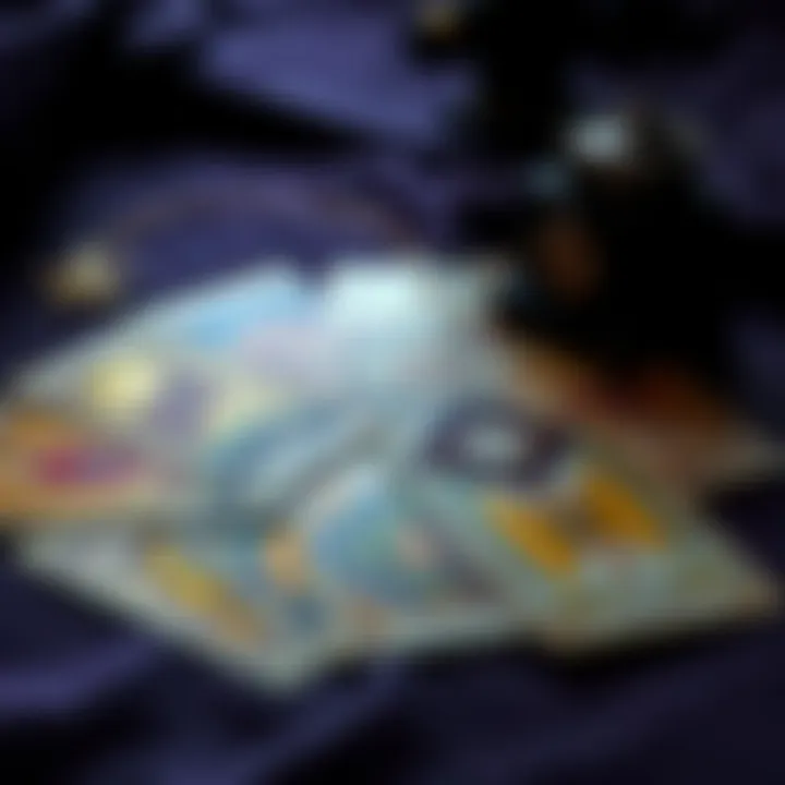 Tarot Cards and Insights Tarot cards spread on a mystical background
