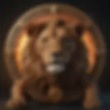 A vibrant Leo symbol intertwined with zodiac signs