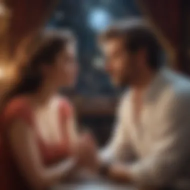 Couple engaged in a meaningful conversation about astrology