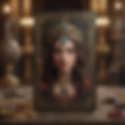 An intricate tarot card layout focusing on love and relationships.