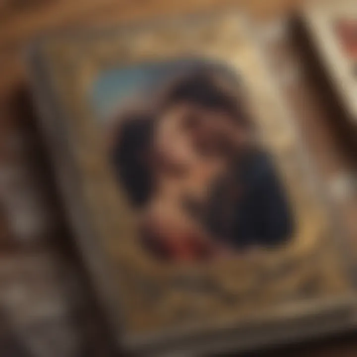 A close-up of a tarot card depicting the Lovers card.