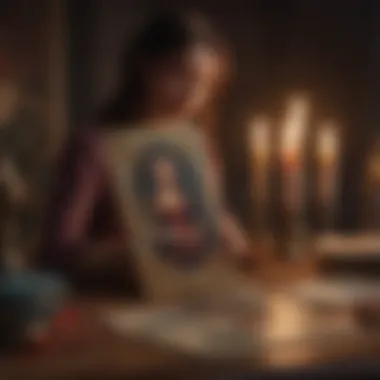 Serene Tarot Reading Setting A serene setting for a tarot reading session centered on love insights.