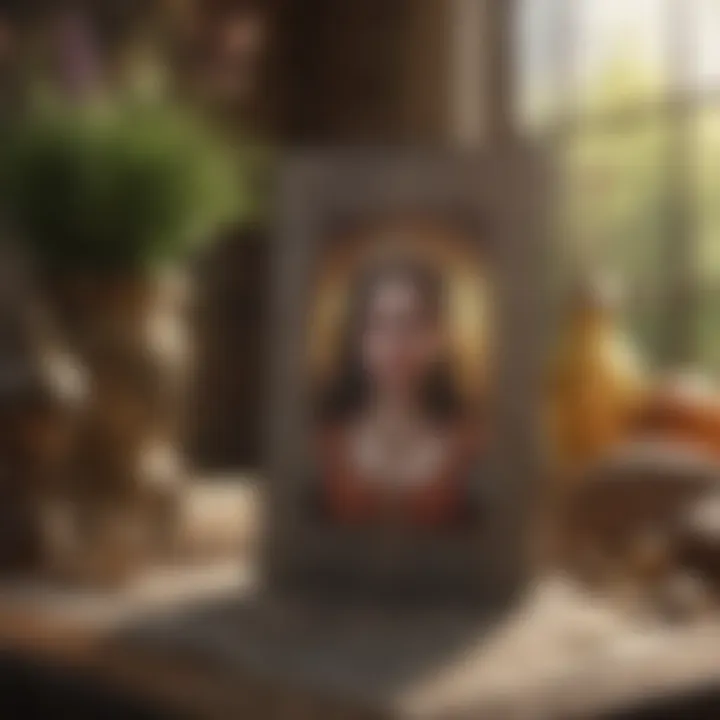 Symbolic representation of tarot cards reflecting personal growth.