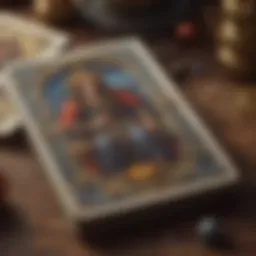 A historical tarot card deck showcasing intricate designs and symbolism.