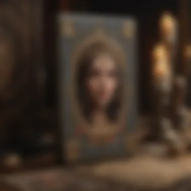 A digital interface showcasing an online tarot reading session