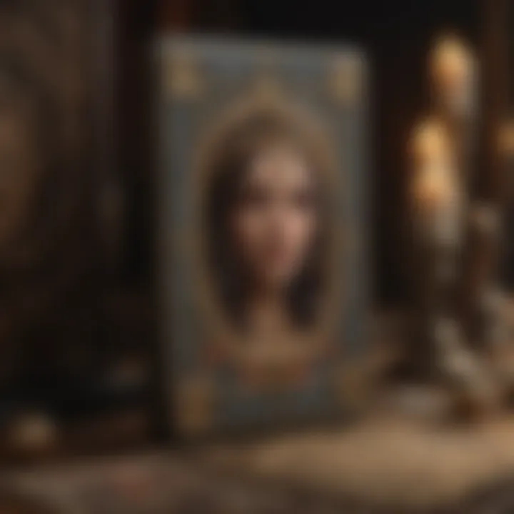 A digital interface showcasing an online tarot reading session
