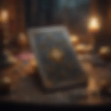 Mystical Tarot Card Spread A mystical tarot card spread with a glowing ambiance