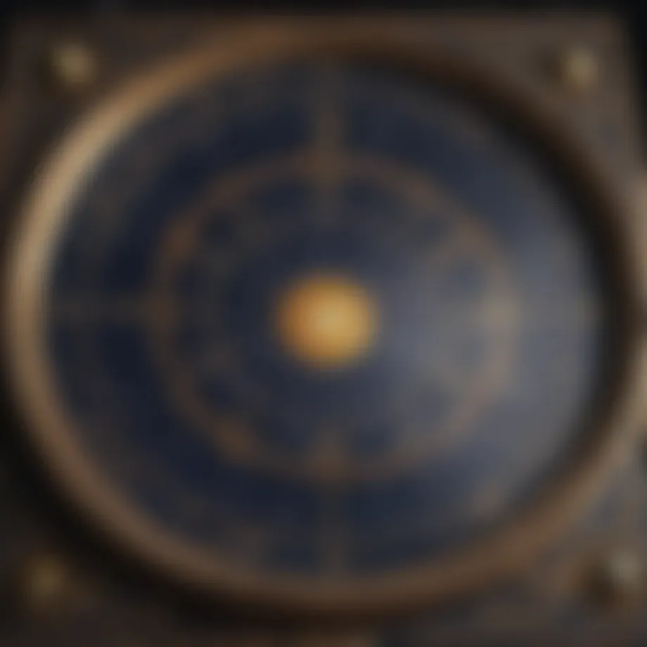 A digital astrological chart displayed on a computer screen