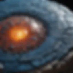 Close-up view of Blue Sun Stone showcasing its unique texture and color variations