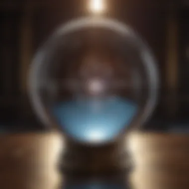 A mystical crystal ball reflecting vibrant energy