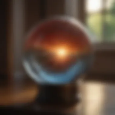 Crystal Ball Insights A crystal ball reflecting light and shadows