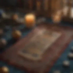 Tarot cards spread out on a mystical cloth